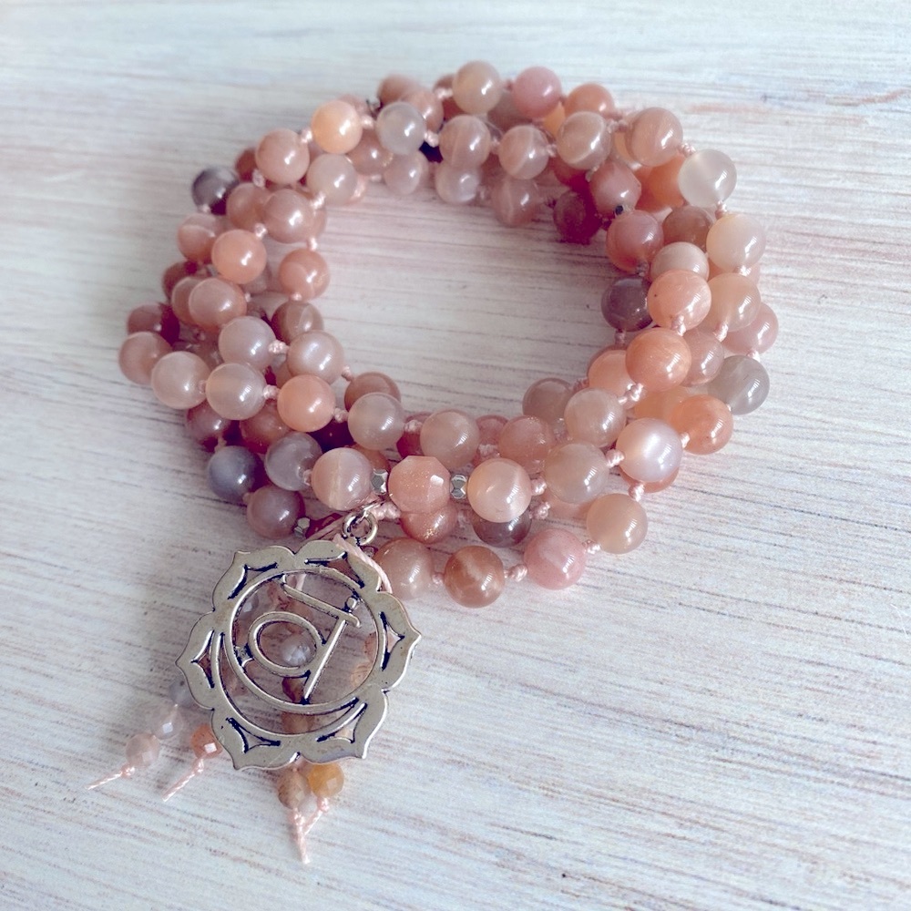 Sunstone Necklace | Svadhishthana | Zen Style Mala Pendant Necklace | Chakras